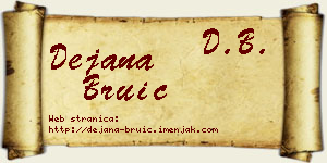 Dejana Bruić vizit kartica